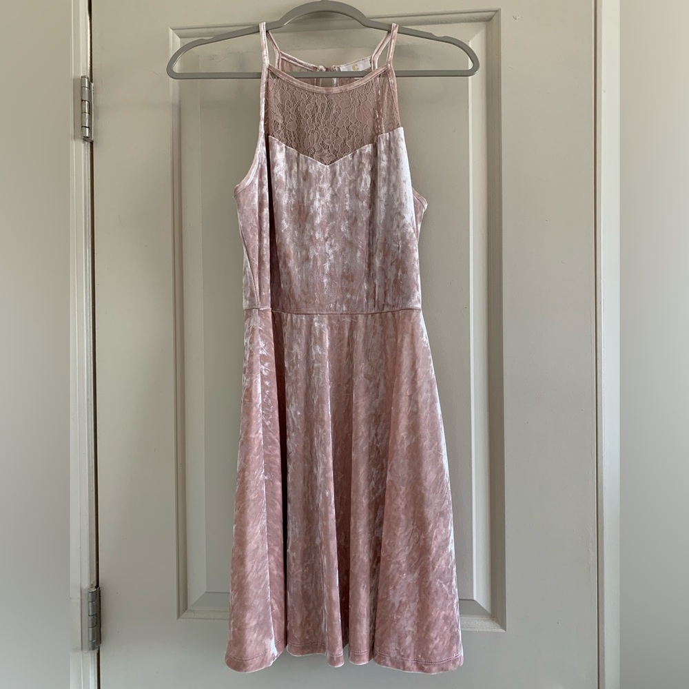 Light Pink Velvety Dress